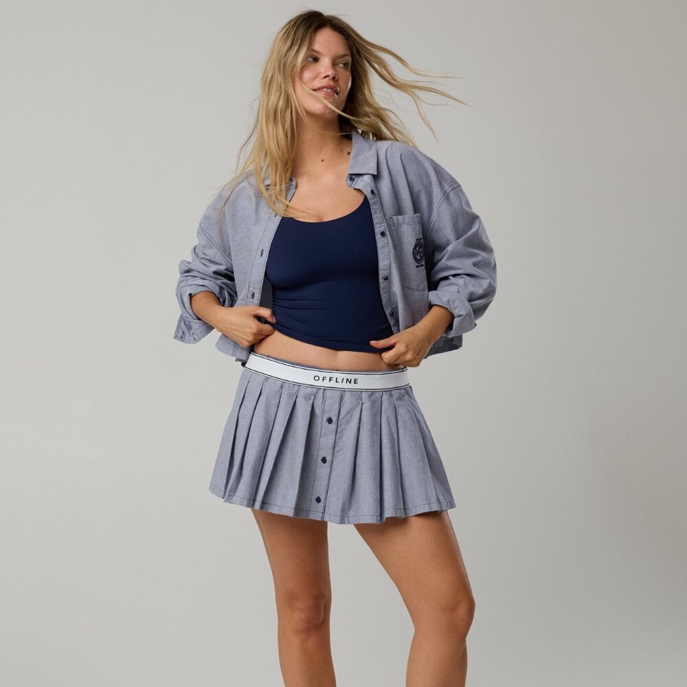 NWT OFFLINE by Aerie Oxford Mini Skirt